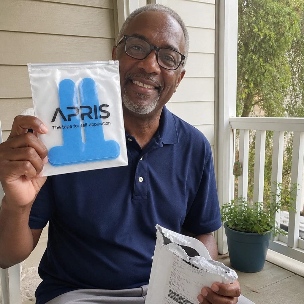 Customer photo review of APRIS Relief-Cut™ Knee Tape