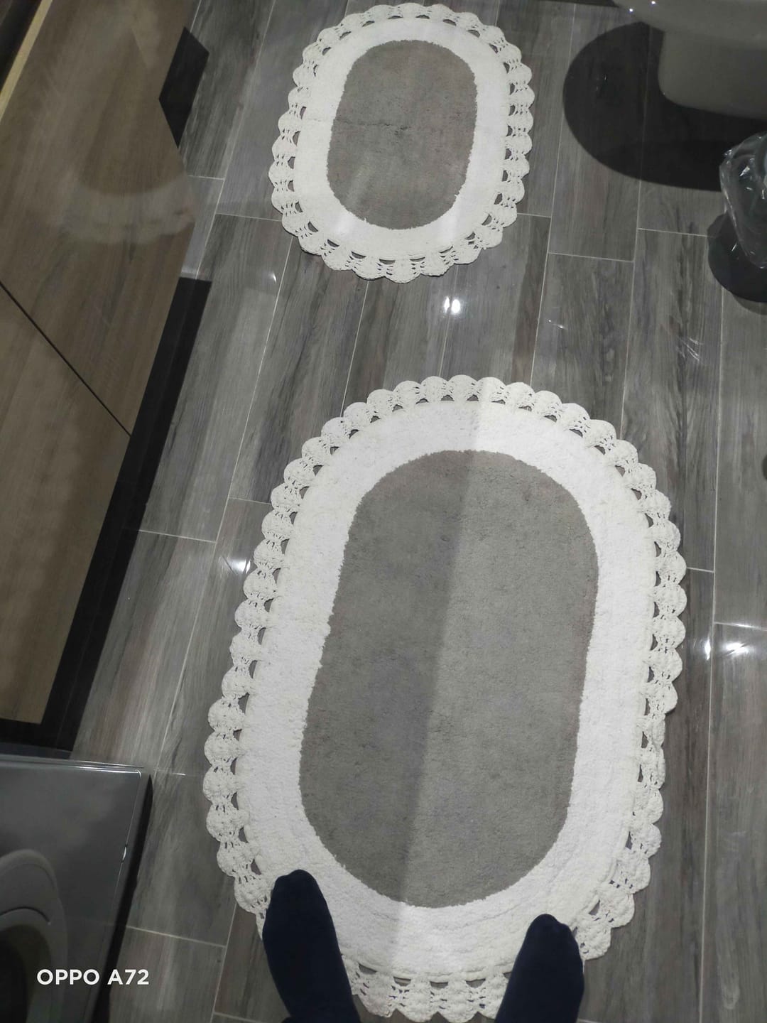 Customer photo review of Bianca 2’li Takım Banyo Paspası %100 Pamuk 40x60 + 60x90cm Kahverengi