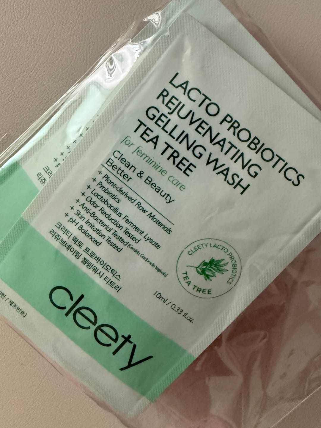 Customer photo review of cleety Lacto Probiotics Rejuvenating Foaming Wash Tea Tree 175ml