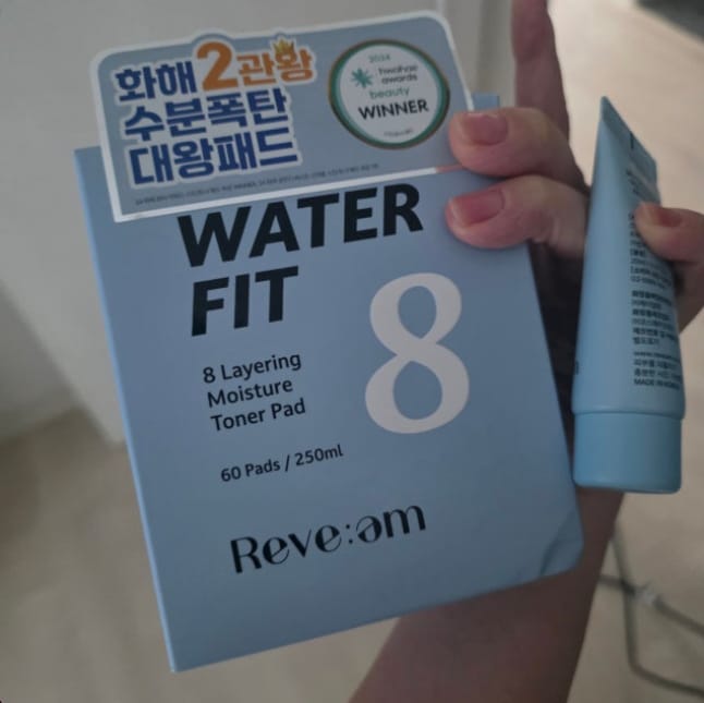 Customer photo review of Reve:am Water-Fit 8-Layer Moisture Pad 60ea