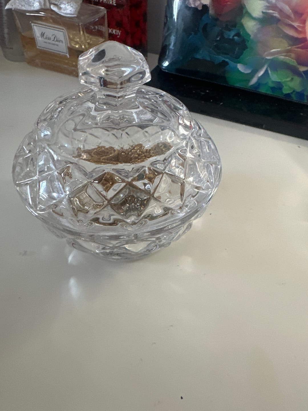 Customer photo review of Galway Crystal Ashford Trinket Box