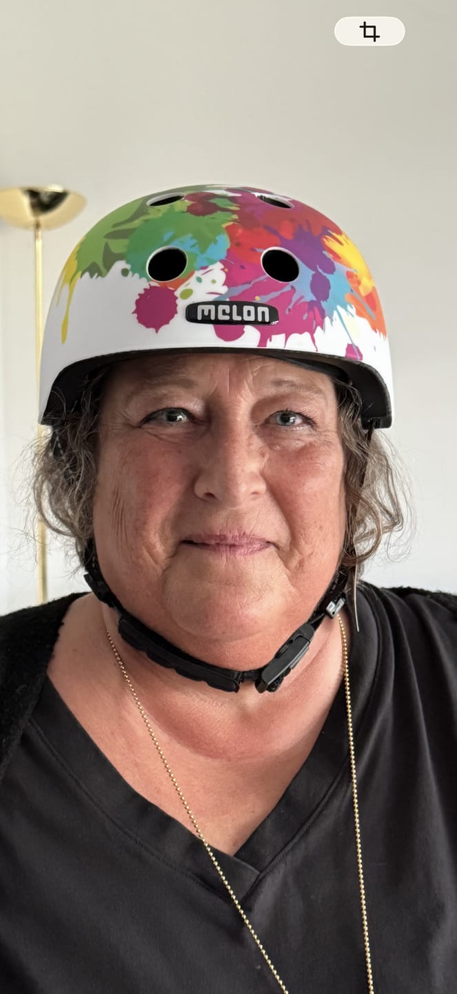 Customer photo review of Melon Bicycle Helmet Urban Active »Coloursplash«