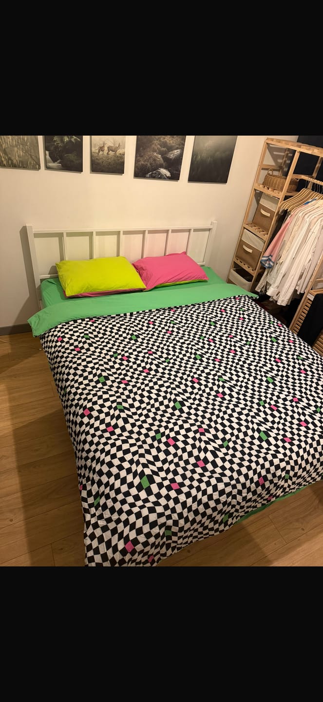 Customer photo review of Cozy Home Popping Colors Çift Kişilik Lastikli Çarşaflı Nevresim Takımı Dazzle Yeşil