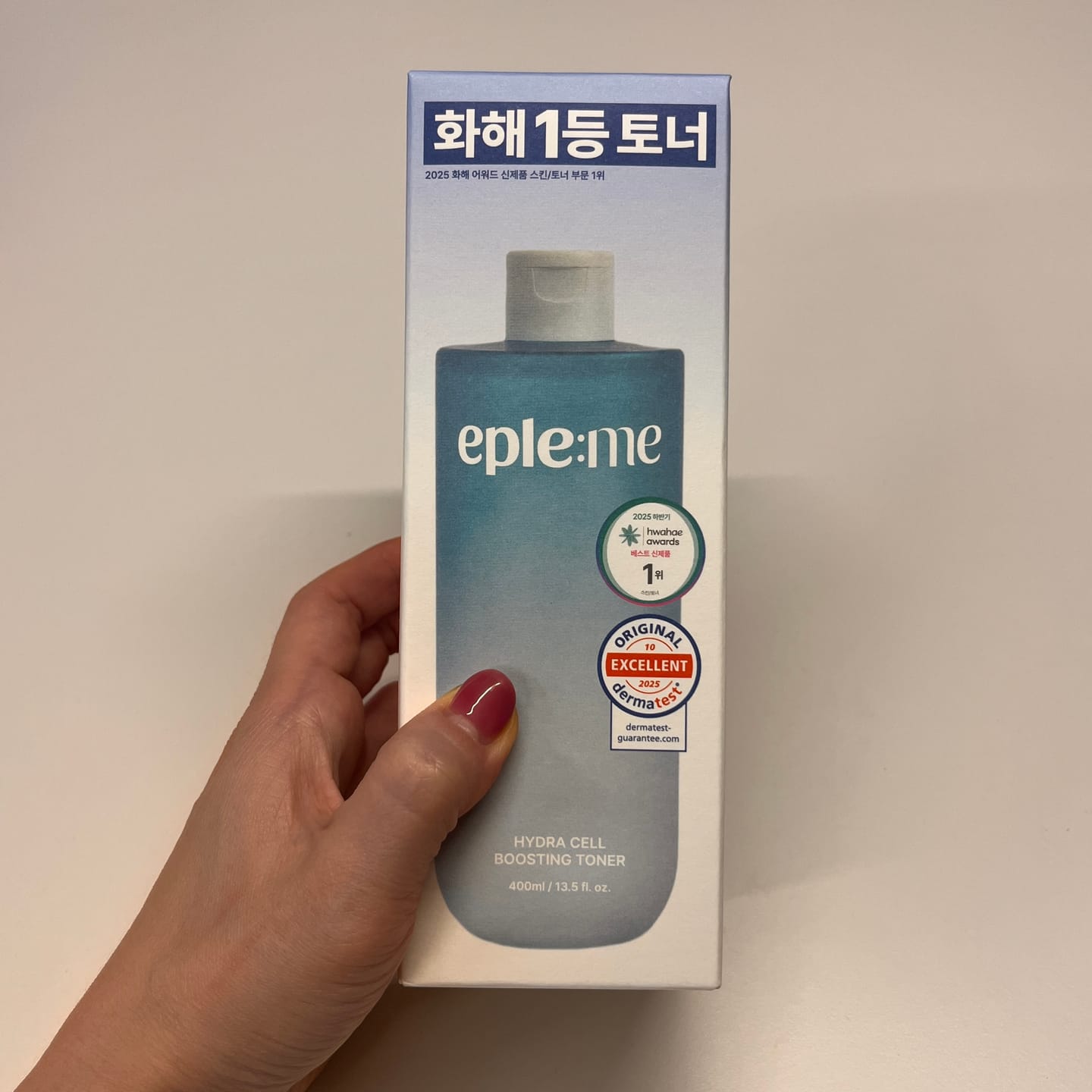 Customer photo review of eple:me Hydra Cell Boosting Toner 400ml