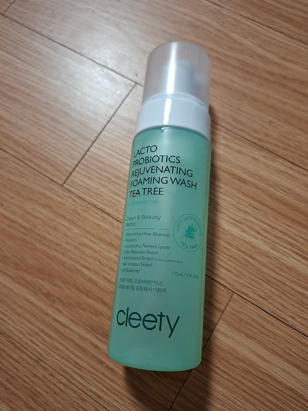 Customer photo review of cleety Lacto Probiotics Rejuvenating Foaming Wash Tea Tree 175ml