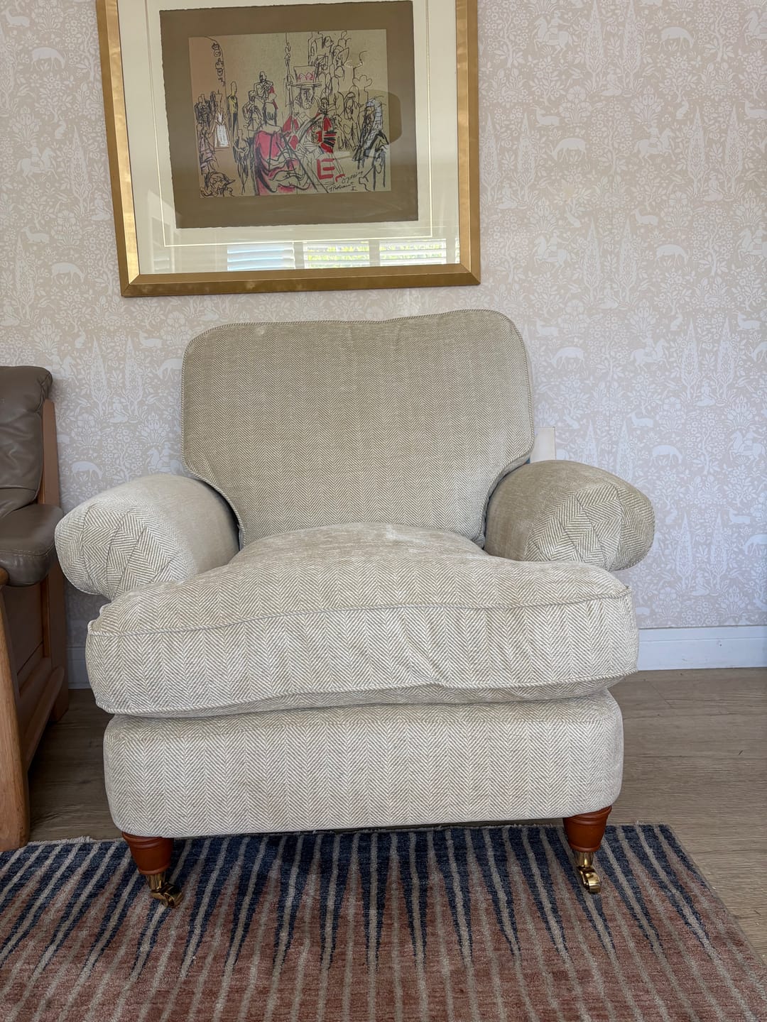 Customer photo review of Laura Ashley Beaumaris Armchair, Edwin Truffle Natural
