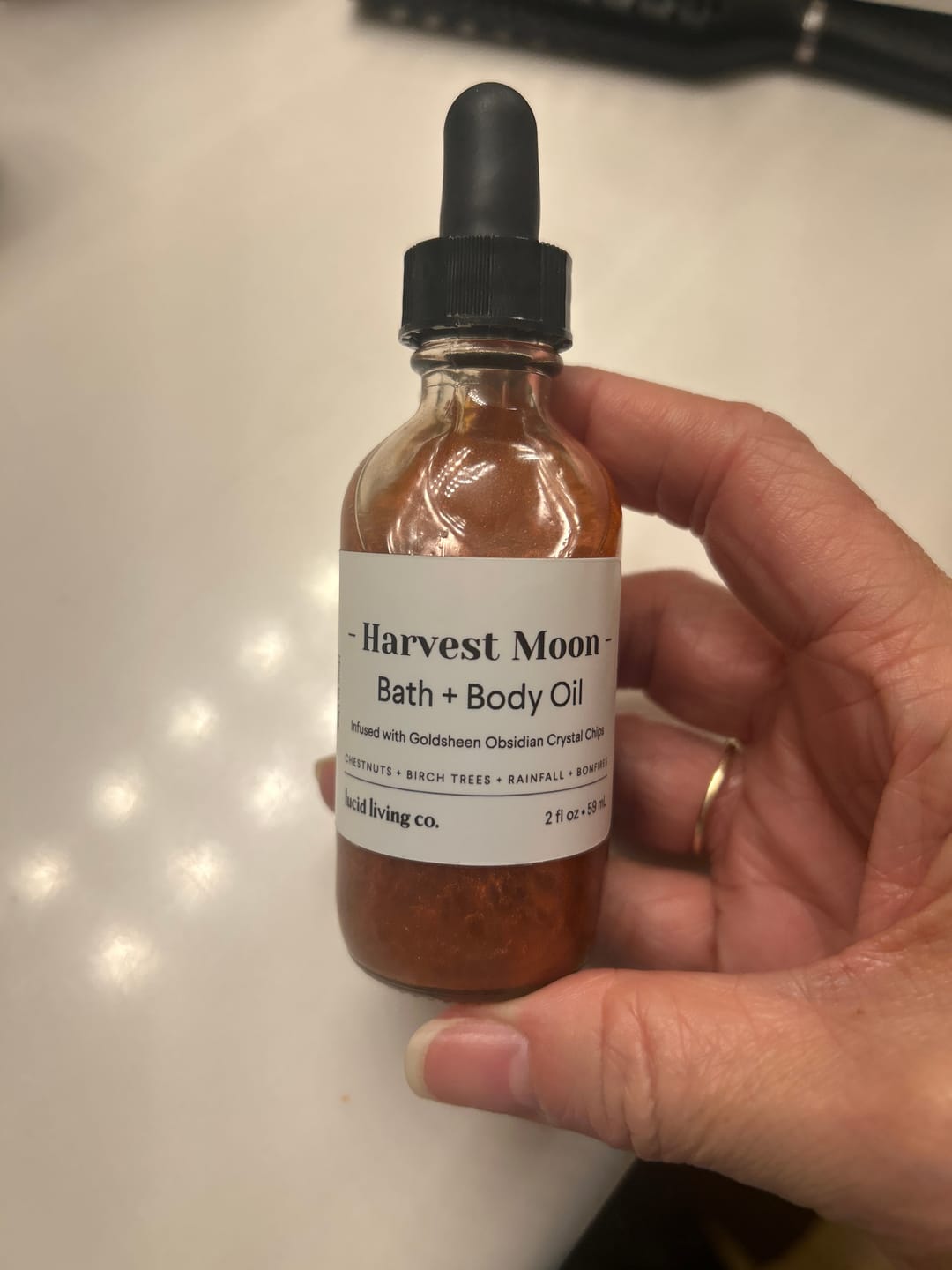 Customer photo review of Harvest Moon Body Oil