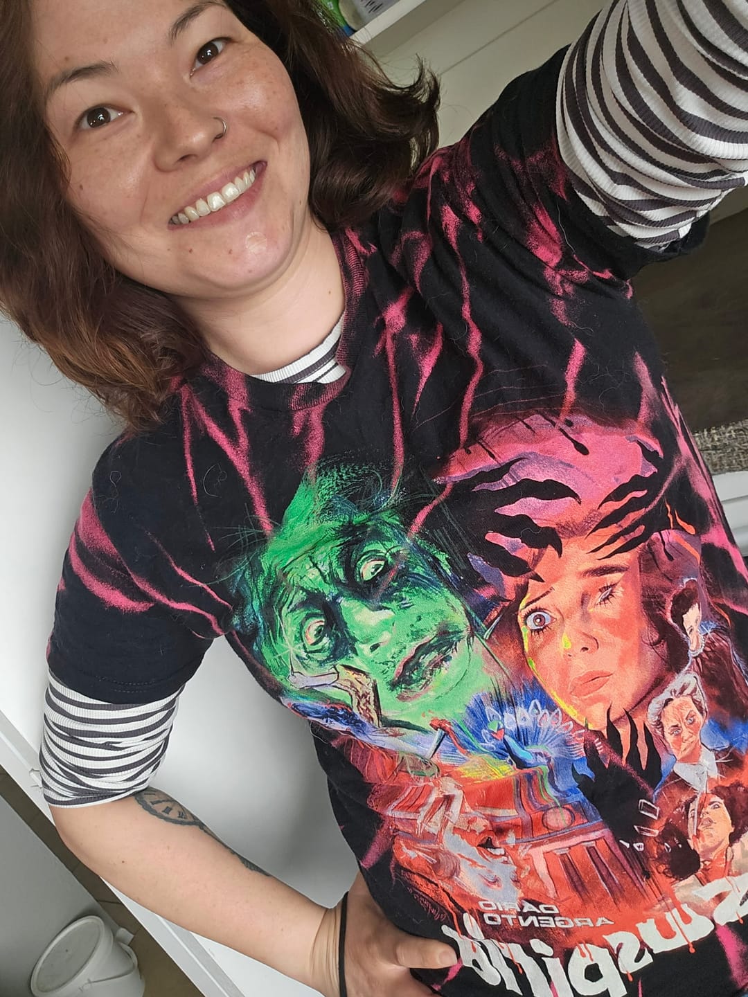 Customer photo review of SUSPIRIA: DEATH IS COMING FOR YOU - TIE-DYE T-SHIRT