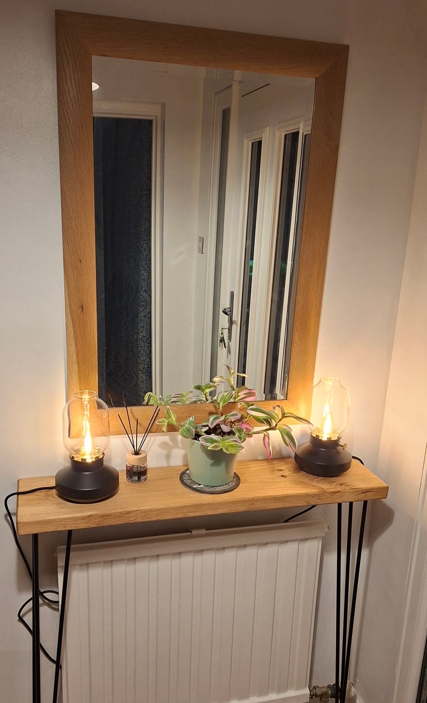 Customer photo review of Console Table 20cm Depth | Hairpin Leg