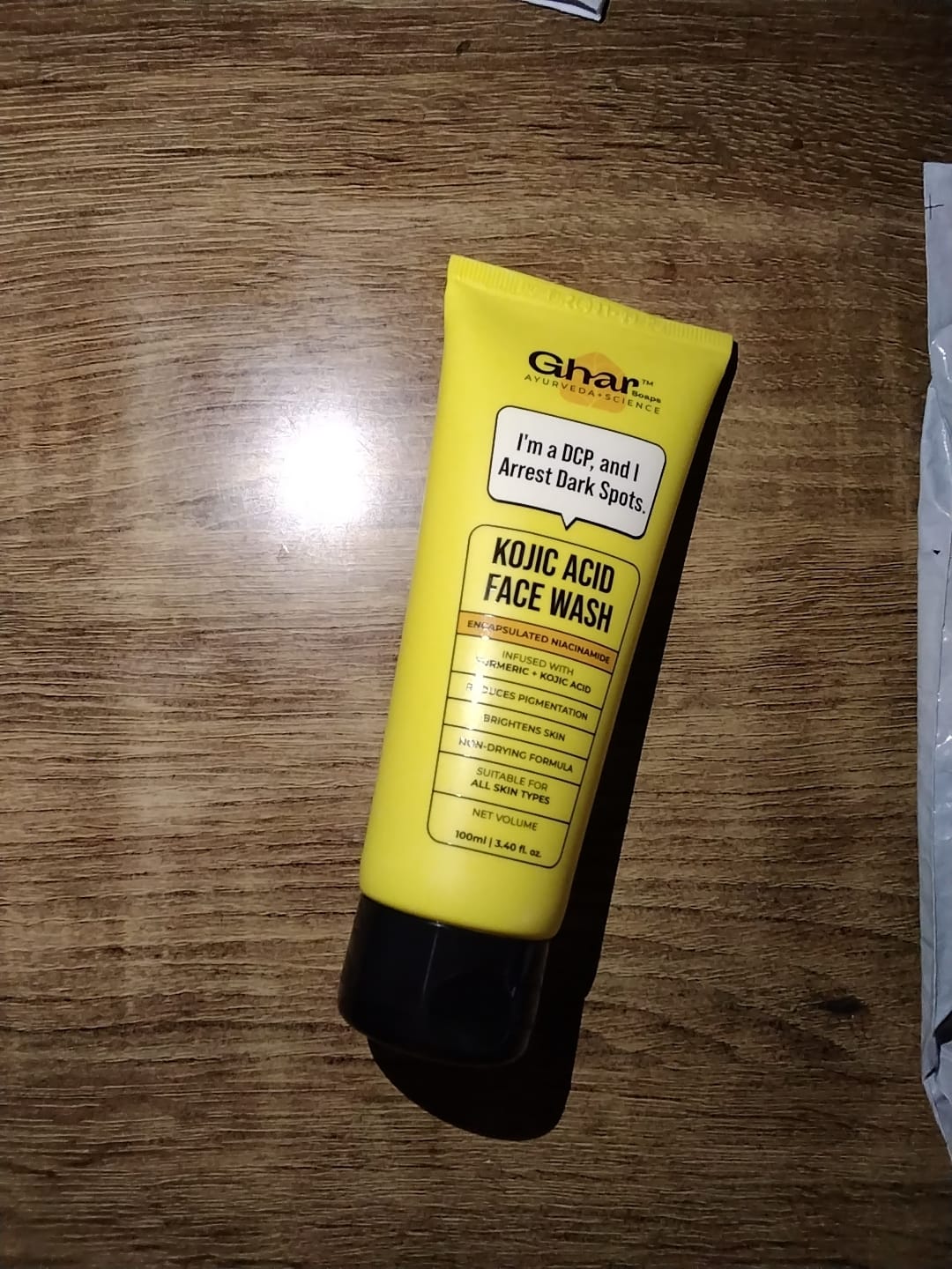 Customer photo review of Kojic Acid & Turmeric Face Wash