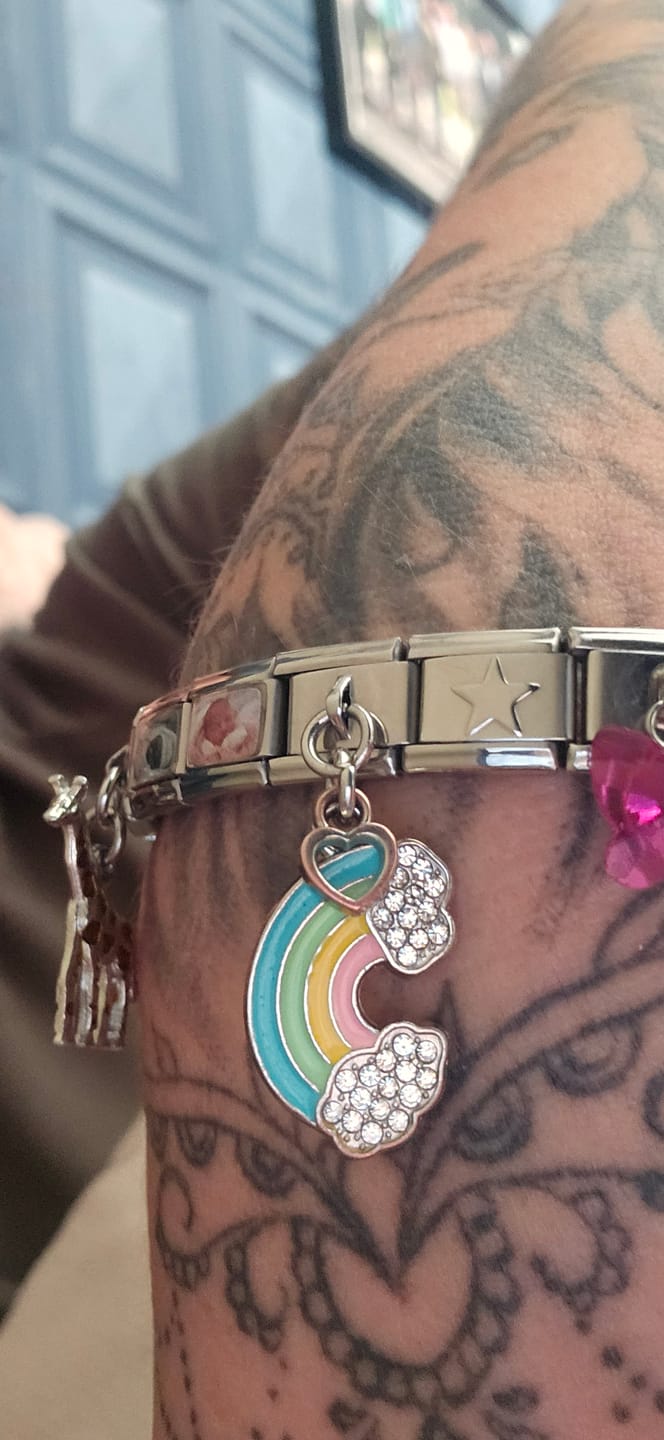 Customer photo review of Gem Rainbow & Heart
