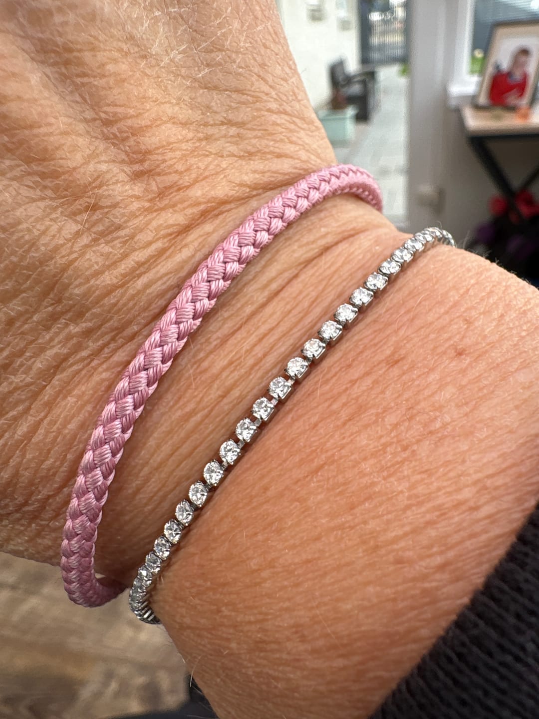 Customer photo review of Minimal Tennis Bracelet