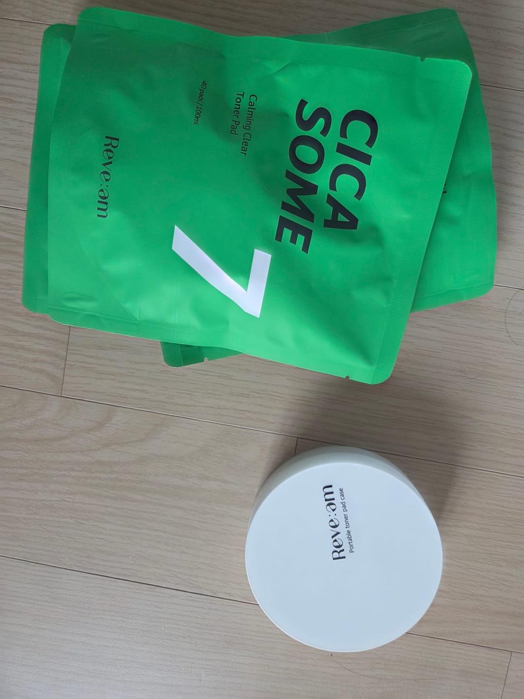 Customer photo review of Reve:am Cicasome Calming Clear Toner Pad 80 Pads