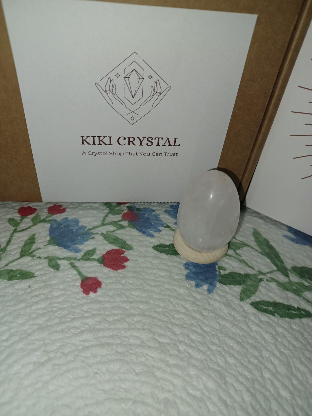 Customer photo review of Natural Crystal Clear Quartz Egg