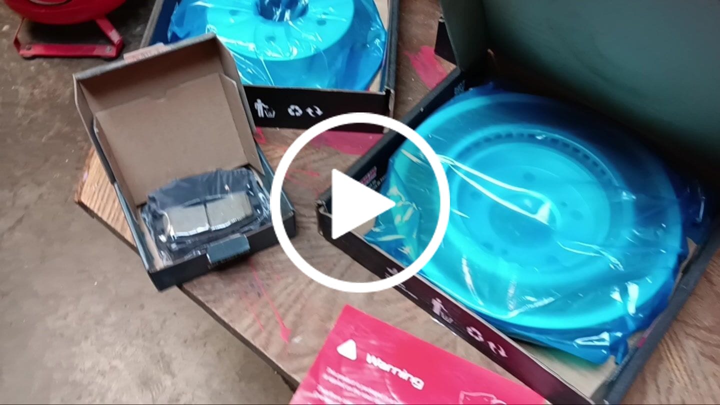 Customer video review of Front Rear Coated Disc Brake Rotors And Ceramic Pads Kit For Mitsubishi Galant Eclipse KGC-101212