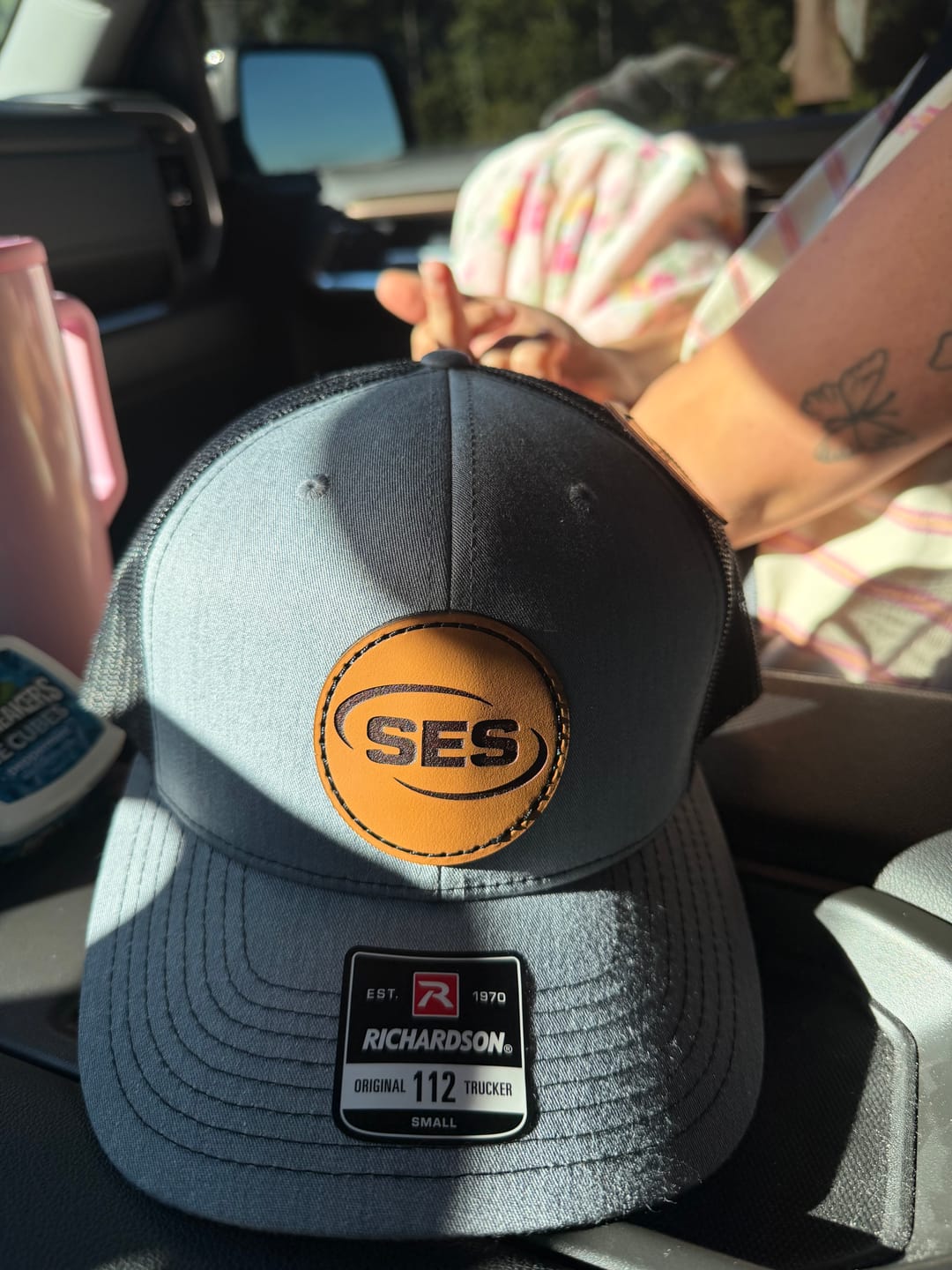 Customer photo review of Richardson 112 Custom Leather Patch Hats