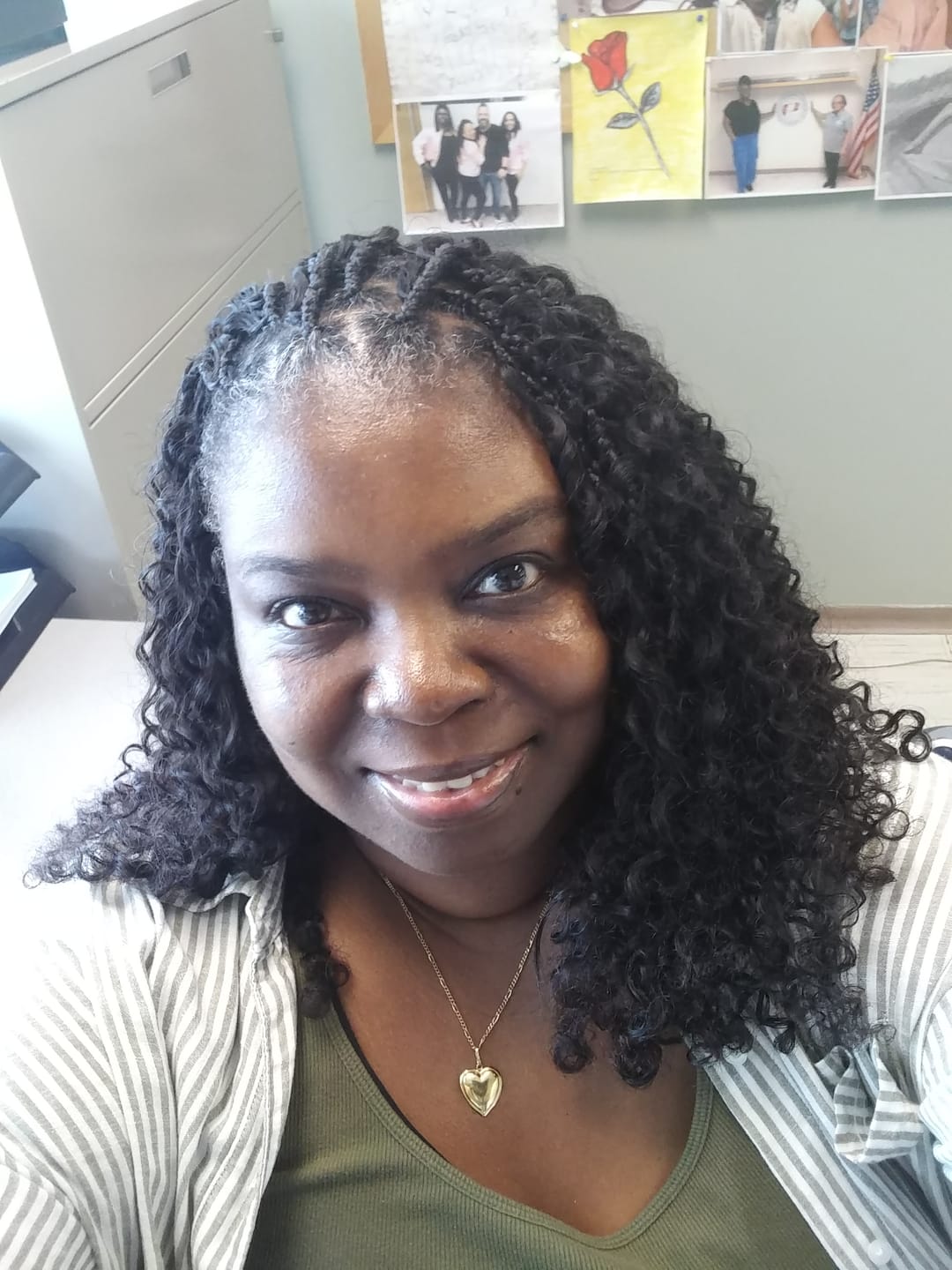 Customer photo review of Spanish Curl Bulk Hair Extensions for Braiding