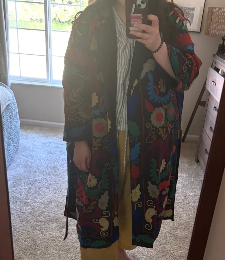 Customer photo review of CHELSEA REVERSIBLE COAT | FLORA X NOIR