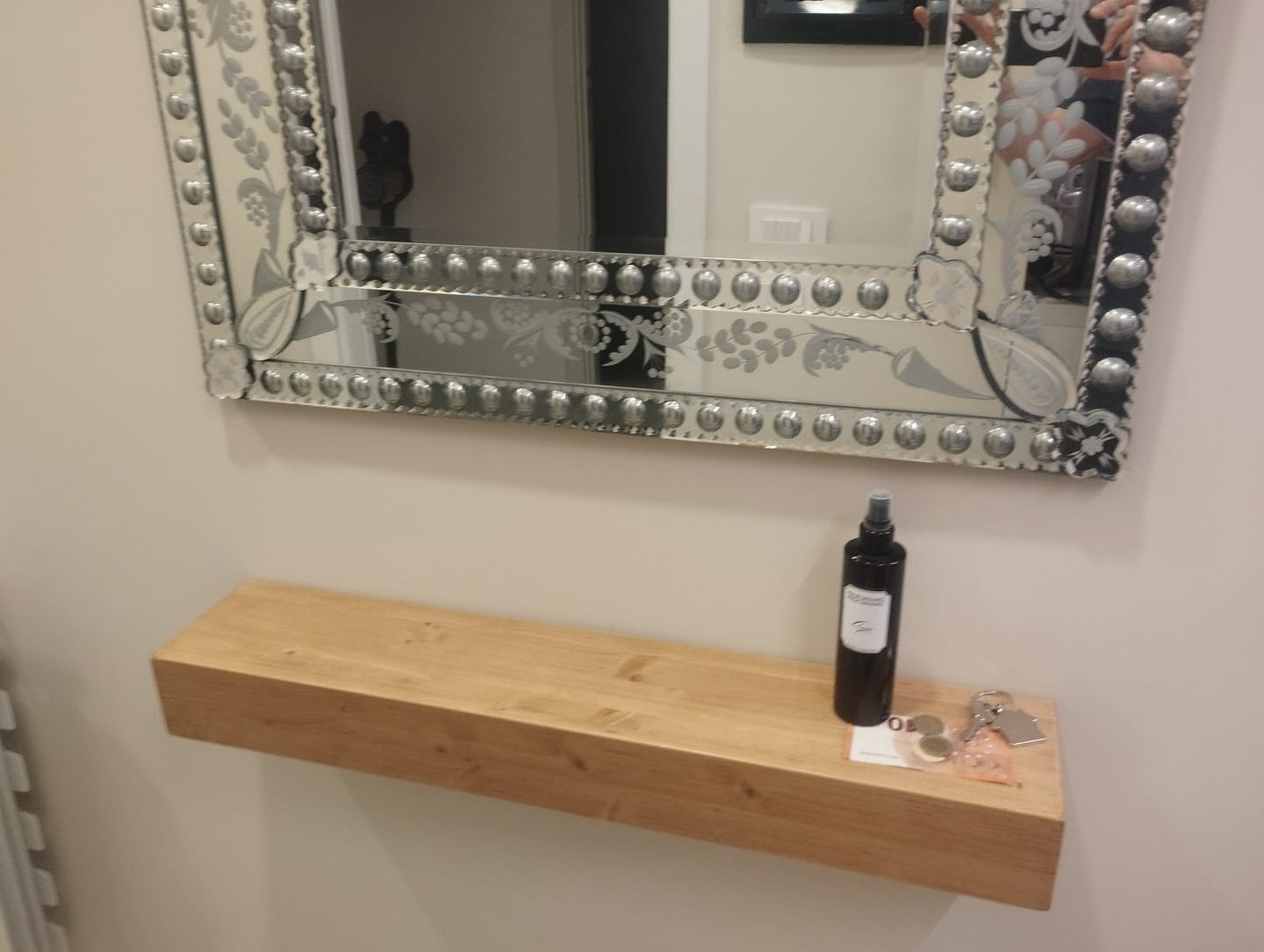 Customer photo review of Mensola sospesa - VENERE - Profondità 15-20-25 cm. Rovere