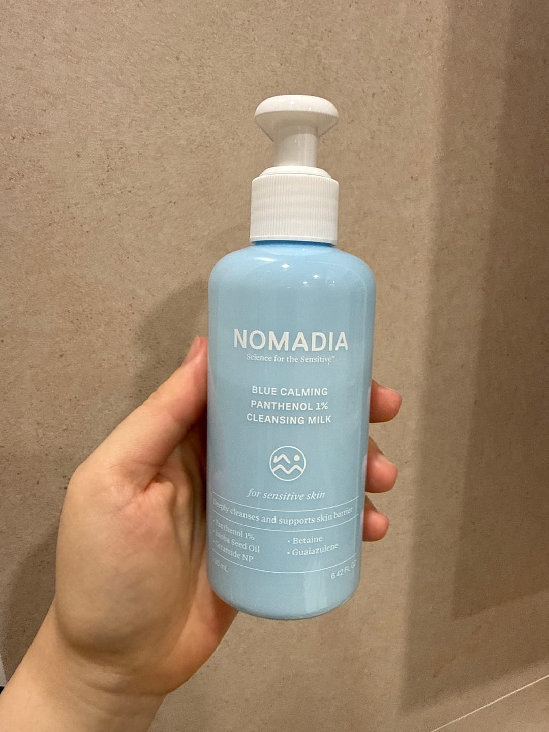 Customer photo review of Nomadia Blue Calming Panthenol 1% Cleansing Milk 190ml