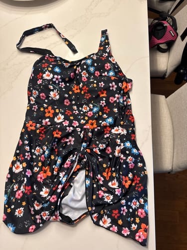 Customer photo review of Emoswim - One Piece Swimdress Swimsuits for Women Tummy Control Swim Dresses Skirt Bathing Suit