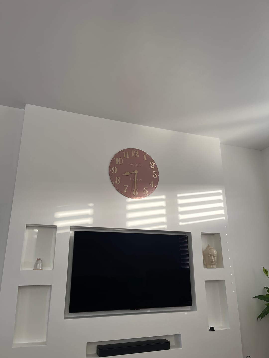 Customer photo review of Thomas Kent London. Arabic Wall Clock 20" (51cm) Blush Pink
