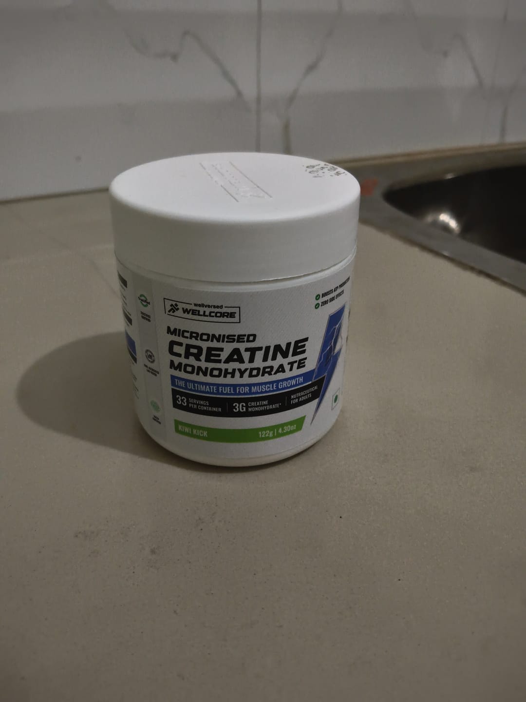 Customer photo review of Wellcore - Pure Micronised Creatine Monohydrate | Kiwi Kick (122g, 33 servings)