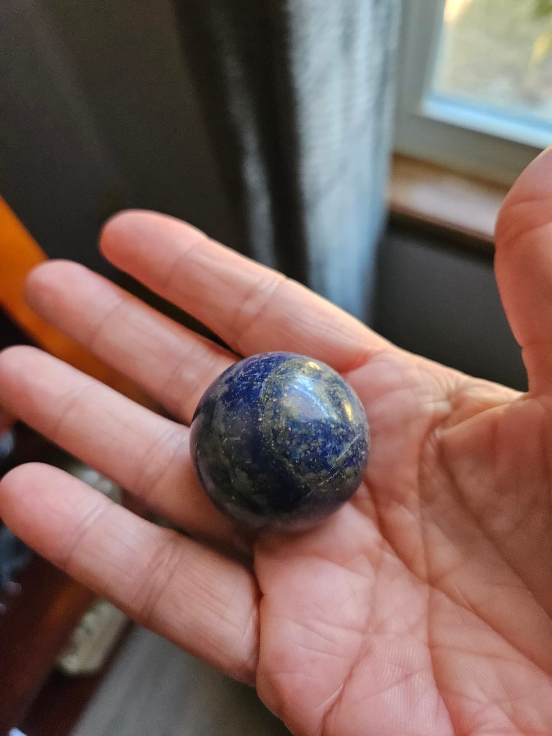Customer photo review of Natural Crystal Small Lapis Lazuli Sphere