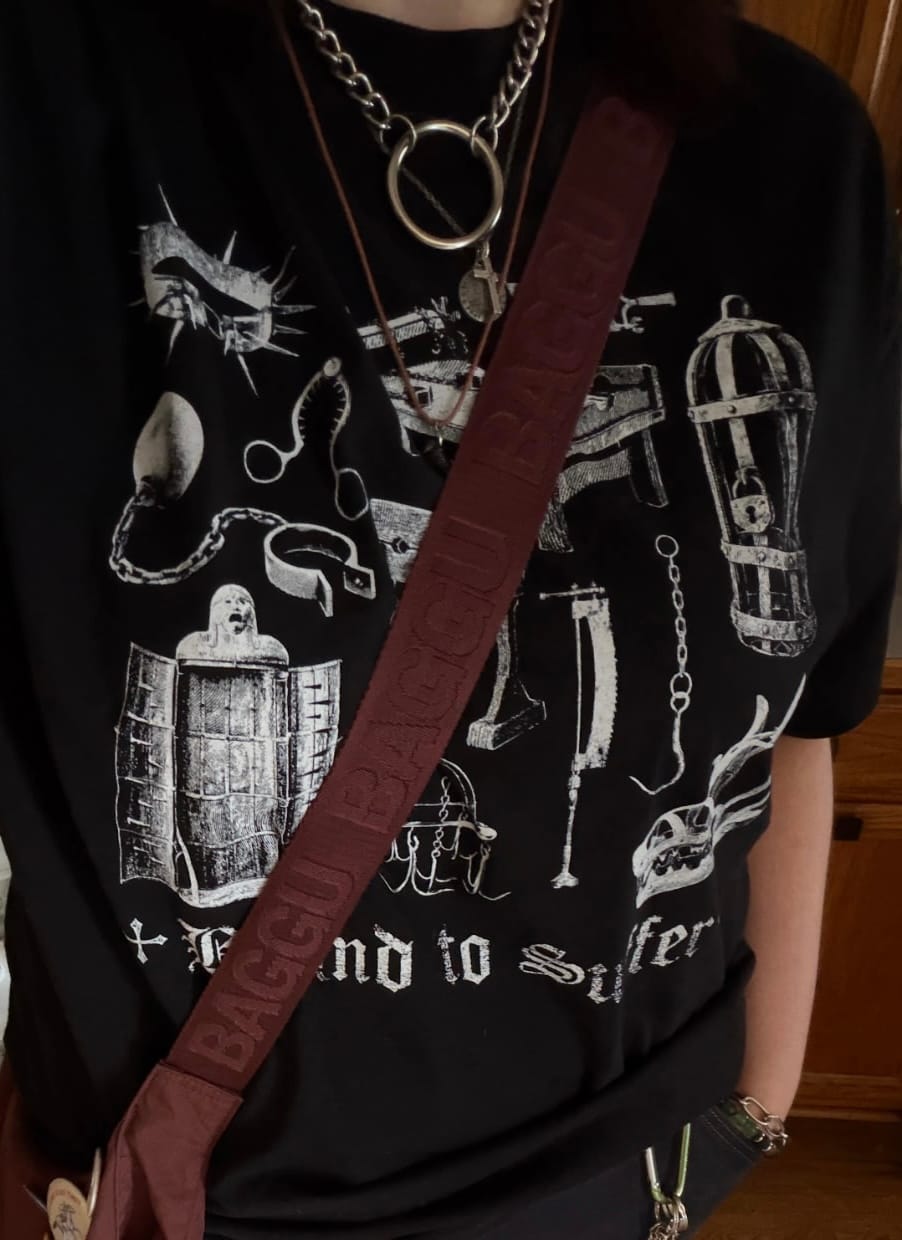 Customer photo review of Bound to Suffer Oversized Tee