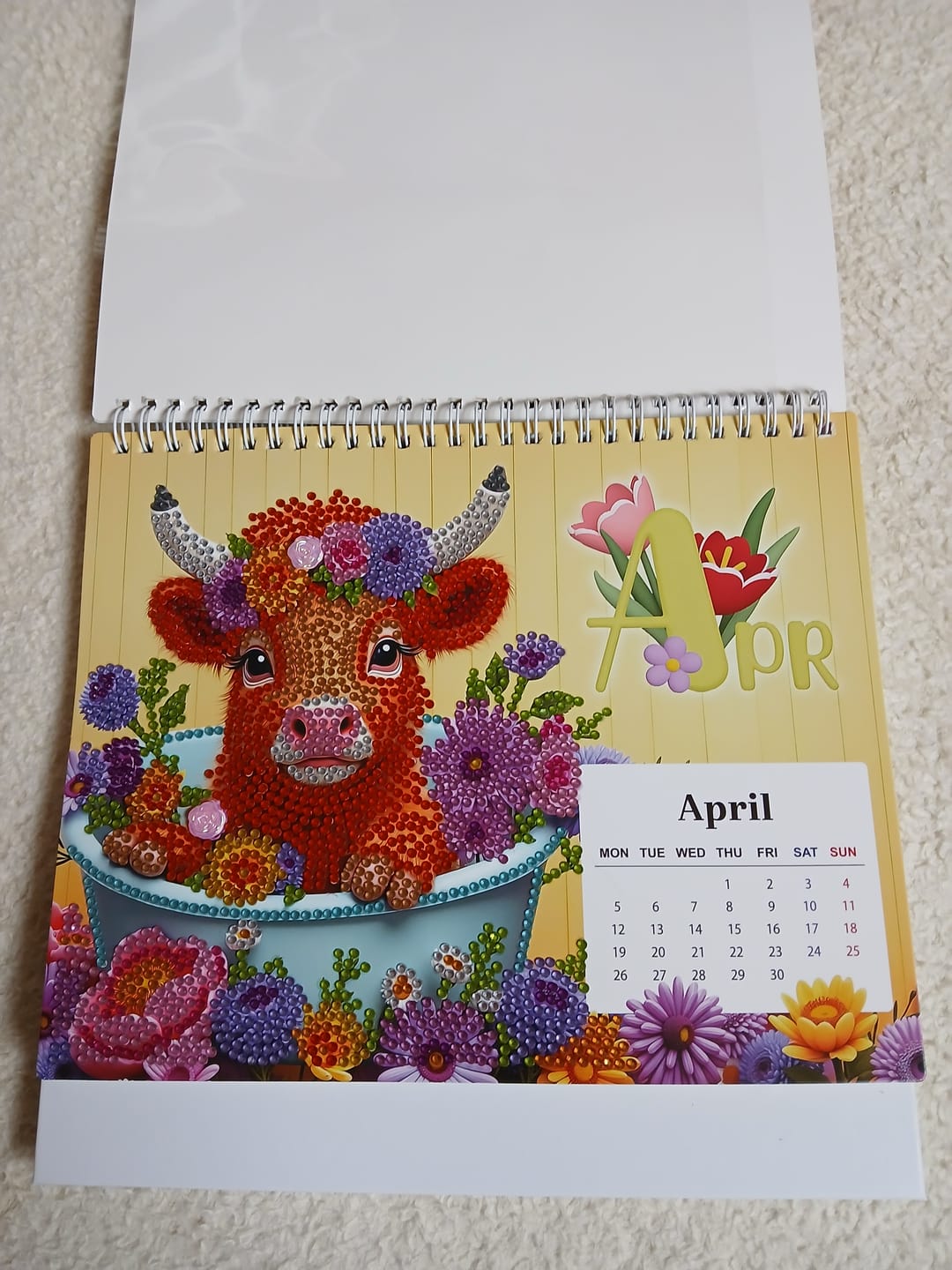 Customer photo review of Crystal Art Desktop Calendar Kit 2027