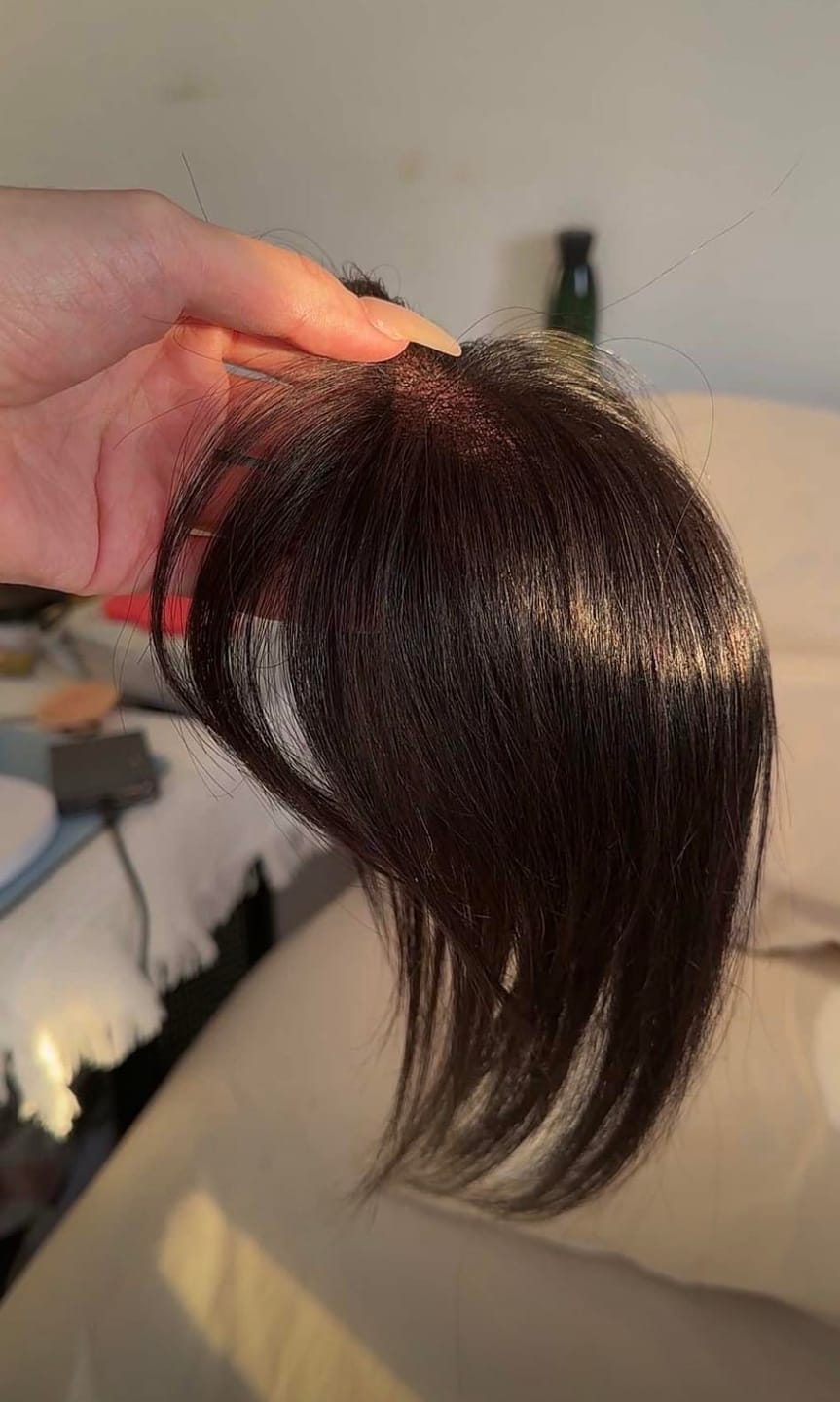 Customer photo review of Mini Hair Topper #2 Dark Brown