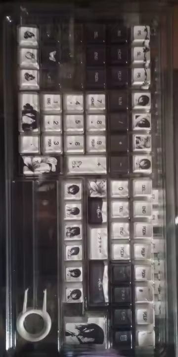 Customer photo review of Chainsaw Man Reze Keycaps - Black and White