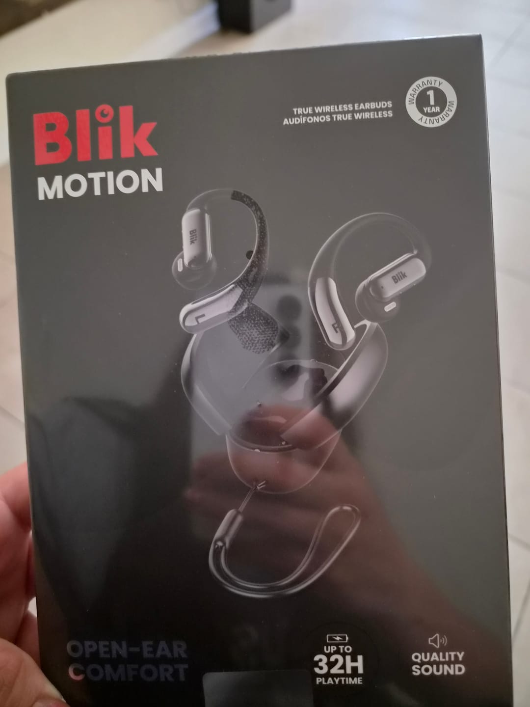 Customer photo review of Audífonos Bluetooth Blik Motion Open-Ear 32H Negro