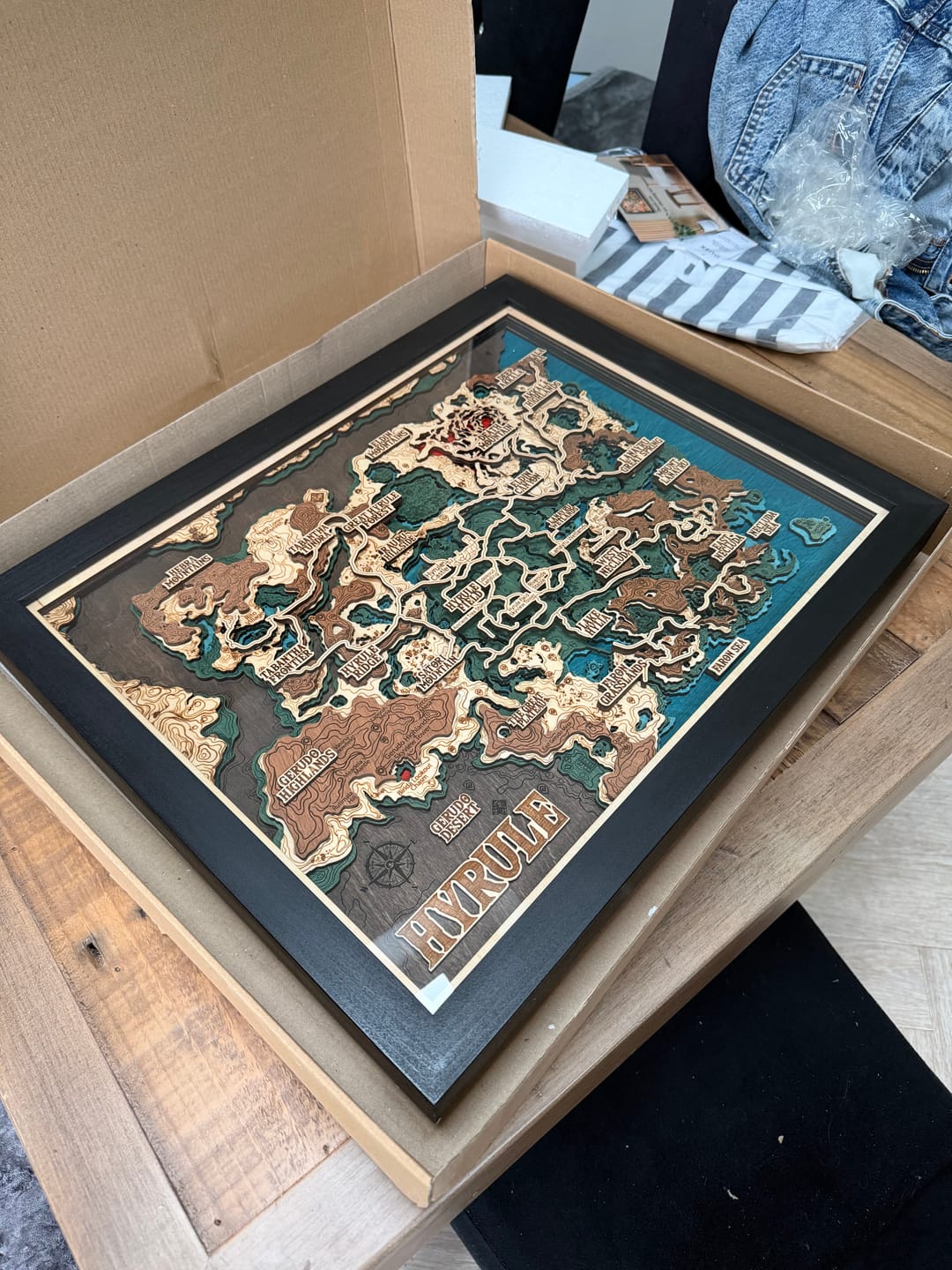 Customer photo review of 3D HYRULE WOOD MAP 2.0