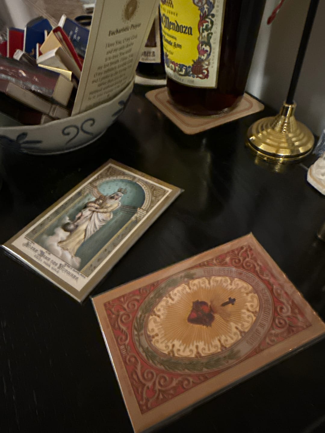Customer photo review of Our Lady of Victory Holy Card – pack of 10/100/1000 – Restored Vintage Holy Card #047