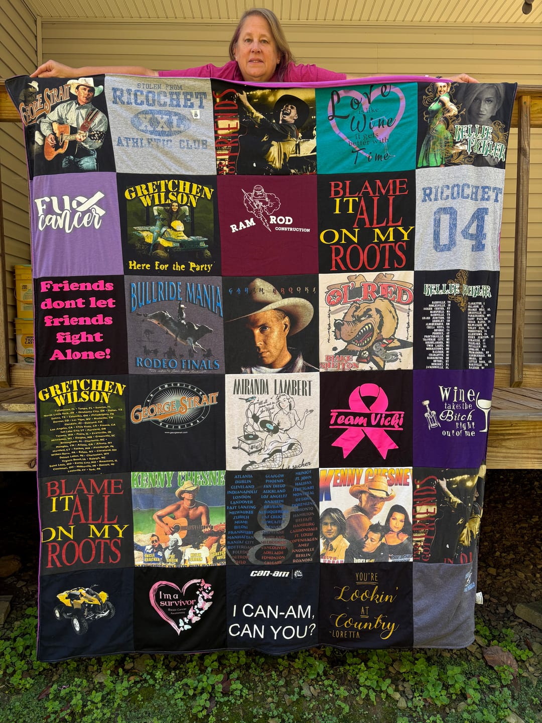 Customer photo review of Project Repat T-Shirt Quilt