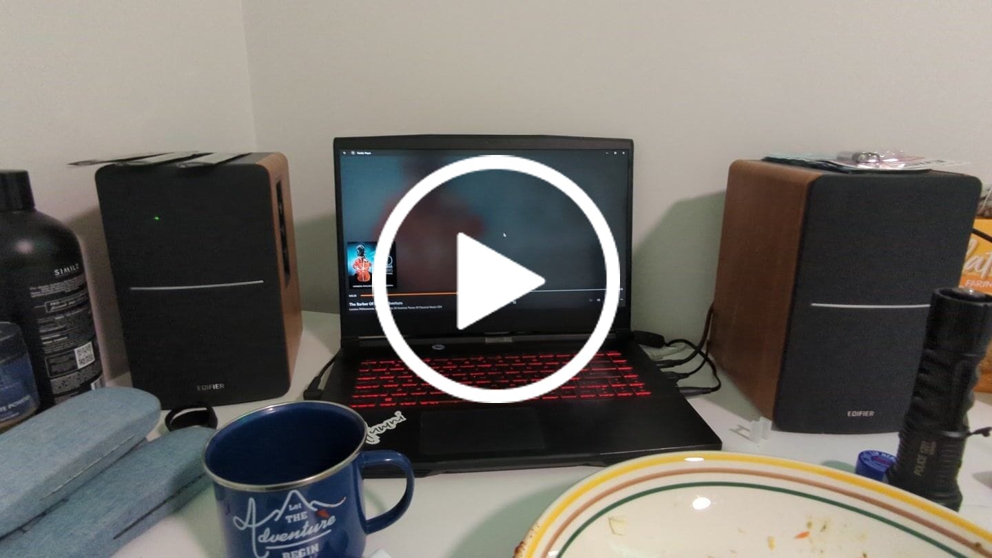 Customer video review of Certified Refurbished Edifier R1280Ts Powered Bookshelf Speakers - 2.0 Stereo Active Near Field Monitors - Studio Monitor Speaker - 42 Watts RMS with Subwoofer Line Out - Wooden Enclosure