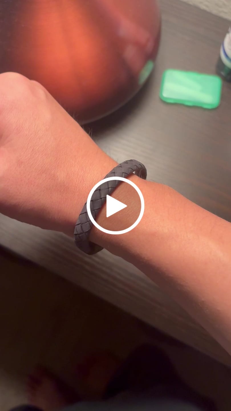 Customer video review of 8mm Flat Leather Bracelet