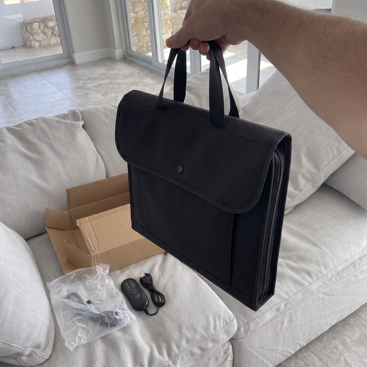 Customer photo review of Asiento Térmico Plegable