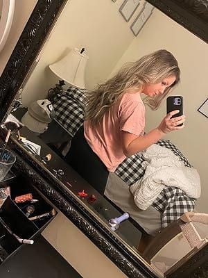 Customer photo review of Virgin Flat Weft Extensions Balayage Brown Mixed Blonde #8/8/613