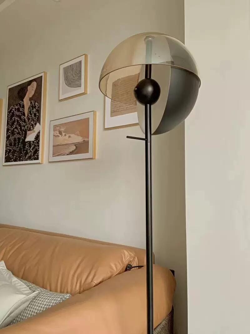 Customer photo review of Black Floor Lamp with Dome Shade, Weighted Base, 155 cm