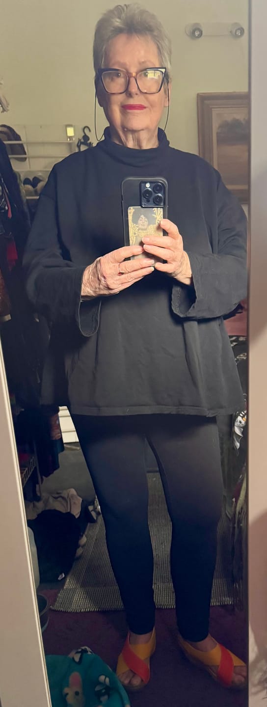 Customer photo review of Plus Size Women Casual Pure Color Turtleneck Sweatshirt