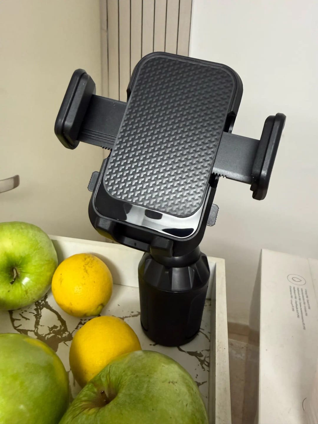 Customer photo review of Golf Cart Cup Holder Phone Mount, 360° Adjustable for 4 to 7 in Phones