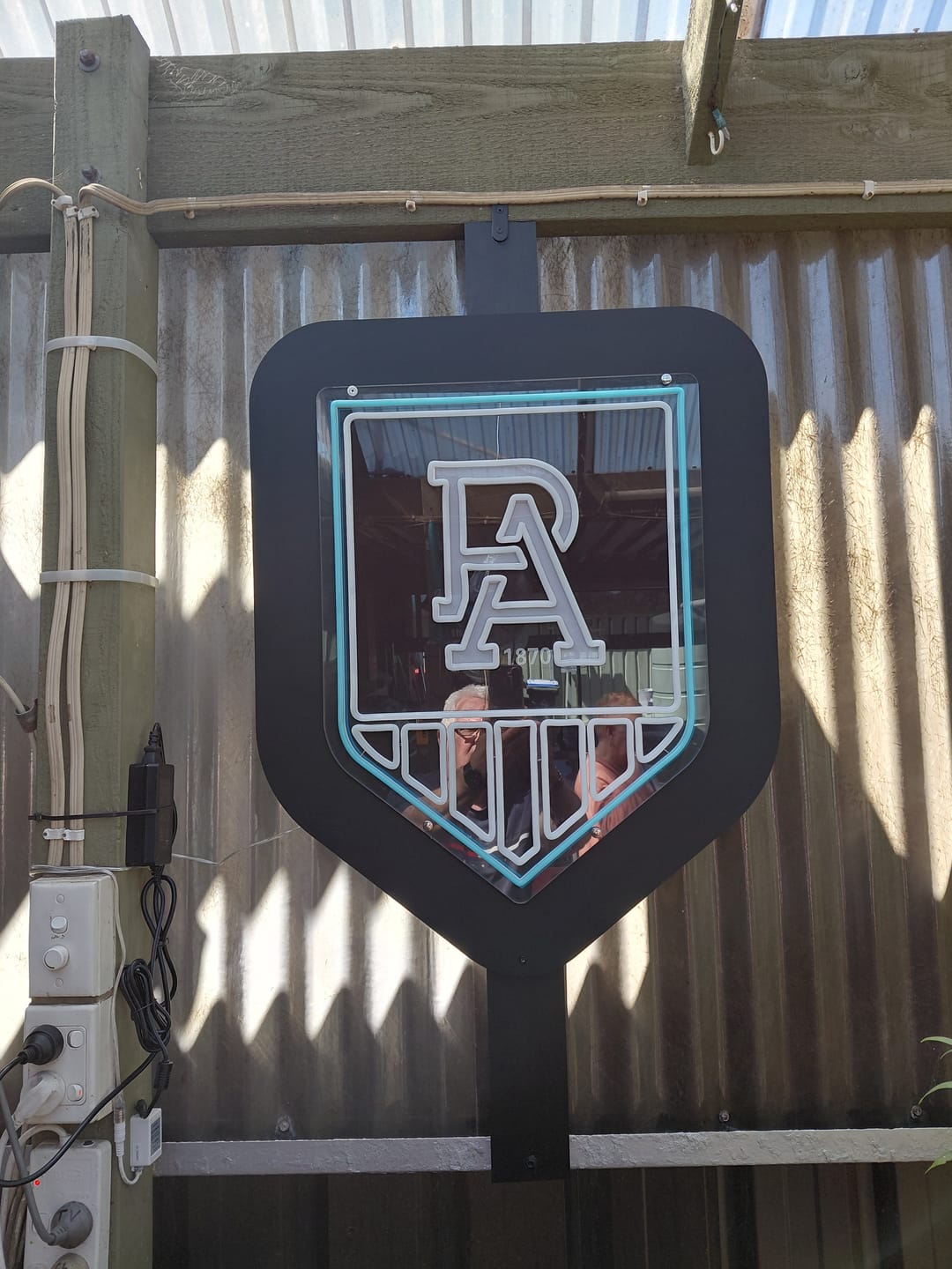 Customer photo review of Port Adelaide Power LED Neon Sign