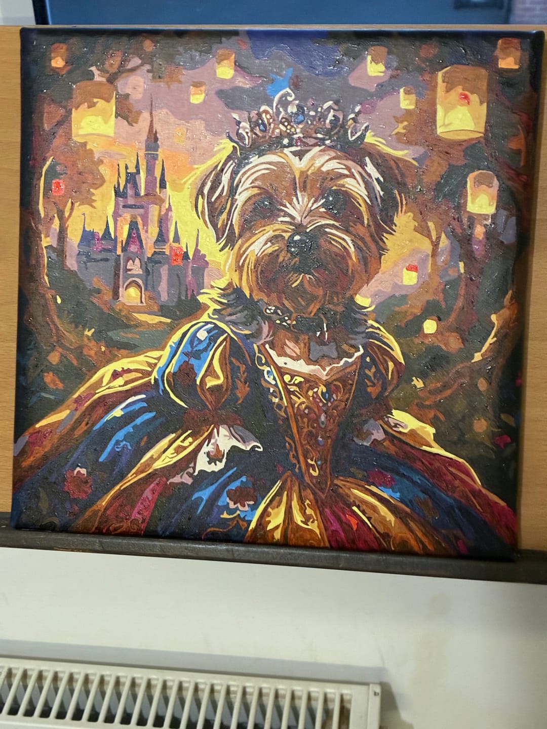 Customer photo review of Custom AI Portrait Paint by Numbers Kit
