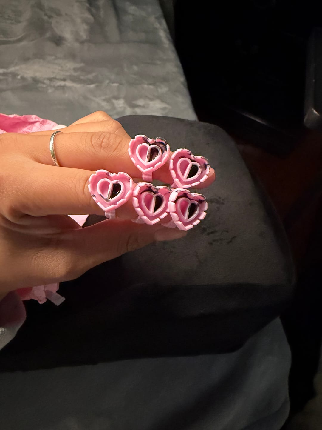 Customer photo review of 100PC Heart-Shaped Ring Cup