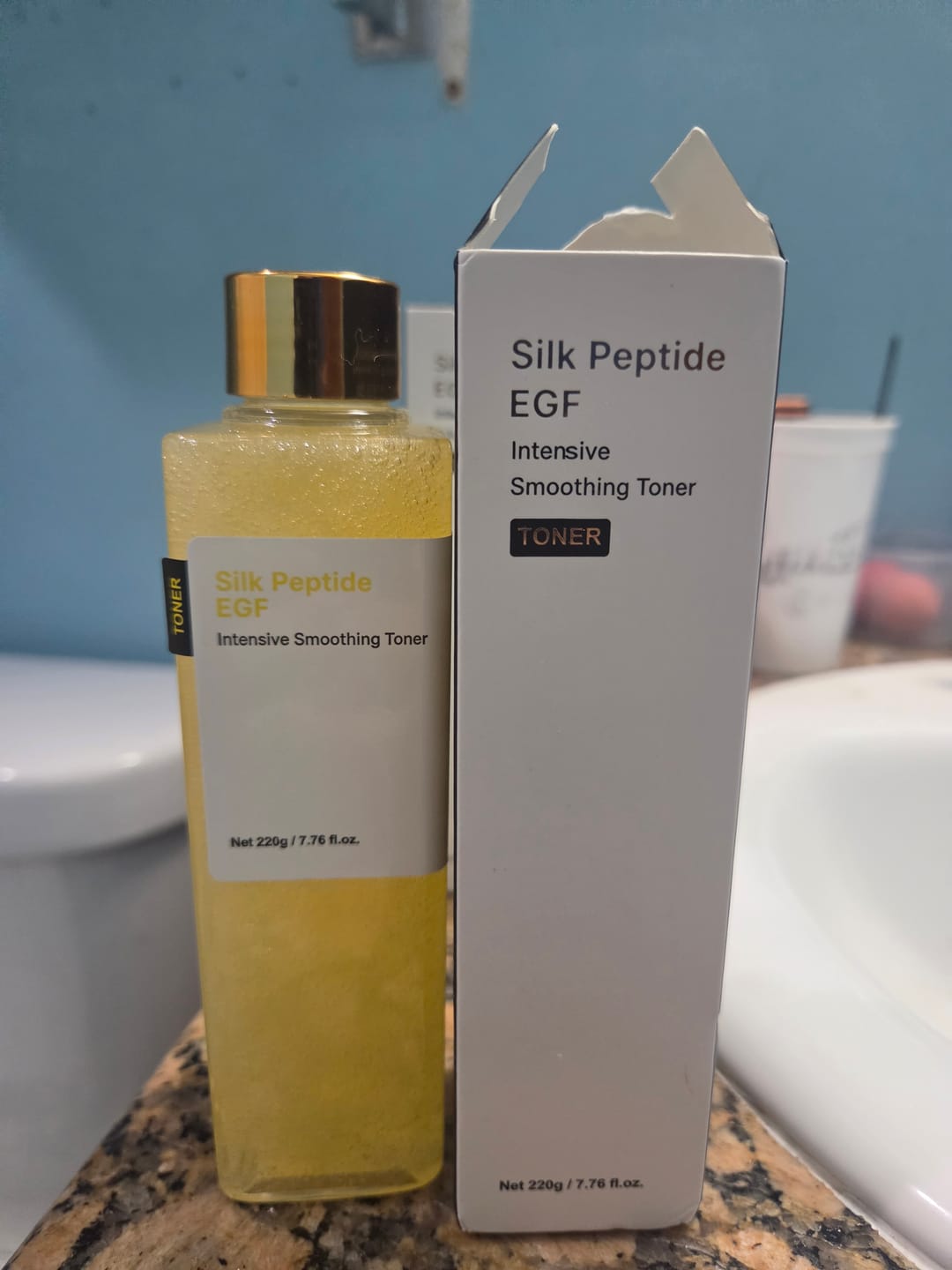 Customer photo review of Silk Peptide EGF Toner
