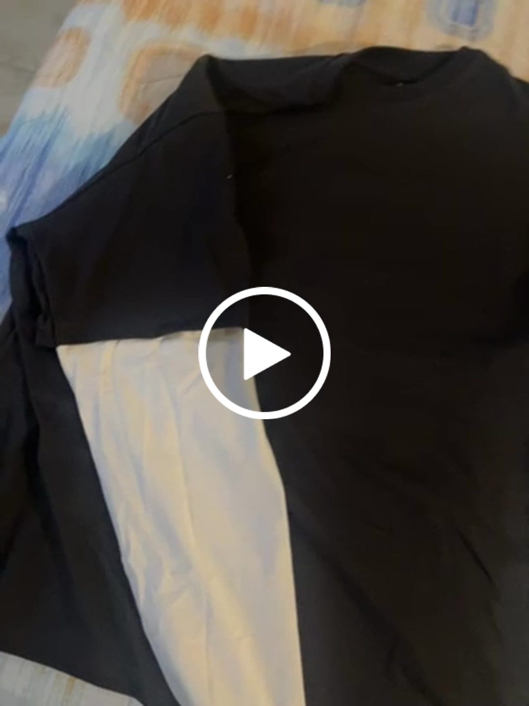 Customer video review of Double Long Sleeve Bicolor Dark Grey