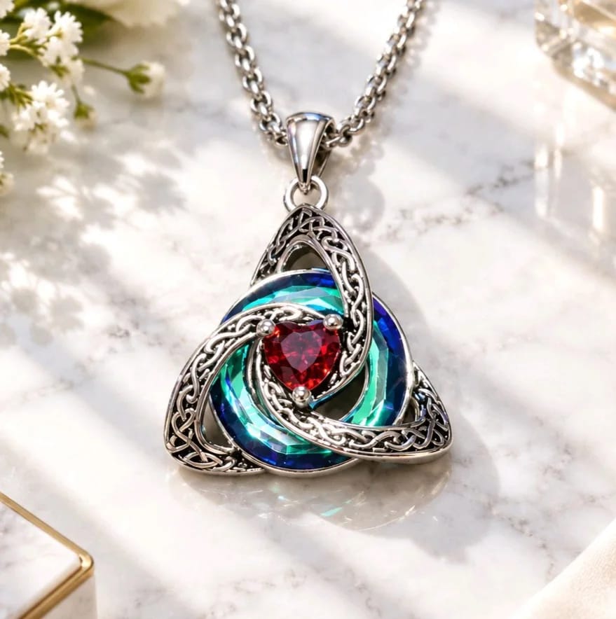 Customer photo review of Norna — Birthstone Heart Necklace