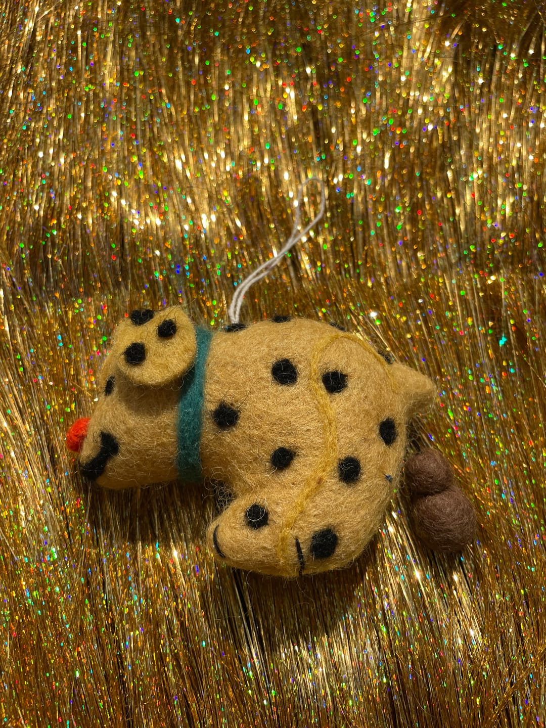 Customer photo review of Len Dog Hanging Felt Ornament